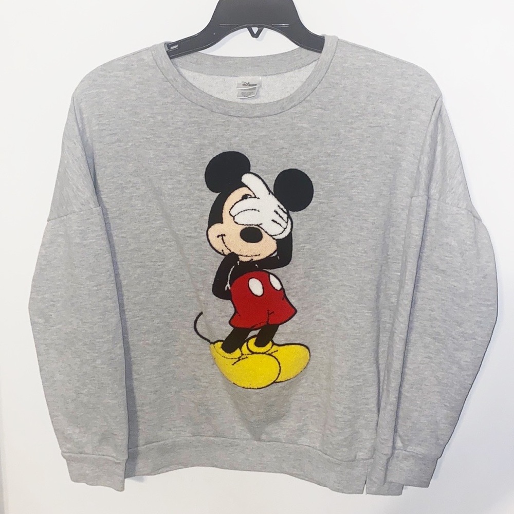 🎈🎈Disney Mickey Mouse Peek a Boo Cropped Sweatshirt XXL EUC - Picture 1 of 4